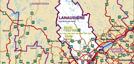 Projet - GAE Lanaudière, carte